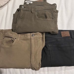 Rowm Into The Blue Collection 5 Packet Garment Dyed Terry Stretch Pants Lot